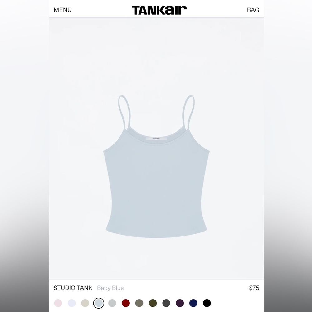 NWT Tankair Studio Tank in Baby Blue